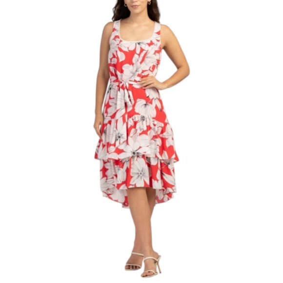 ANNE KLEIN Scoop Neck Tiered Dress - Picture 1 of 2